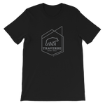 Unisex black cotton t-shirt with gray Traverse logo